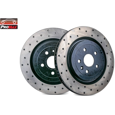 Rear Disc Brake Rotor (Pack of 2) by PROMAX - 22-55163 pa1