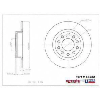 Rotor de frein à disque arrière by ULTRA - 53222 pa6