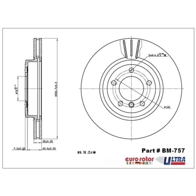 ULTRA - BM755 - Rear Disc Brake Rotor pa1