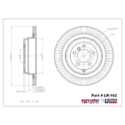 ULTRA - LR162 - Rear Disc Brake Rotor pa1