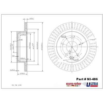 ULTRA - NI486 - Rear Disc Brake Rotor pa1