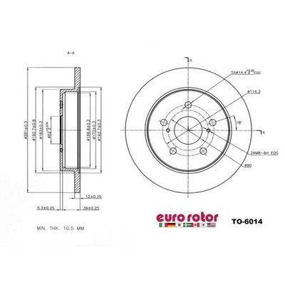 EUROROTOR - TO6014 - Rear Disc Brake Rotor pa1