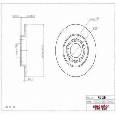 Rear Disc Brake Rotor by ULTRA - AU284 pa2