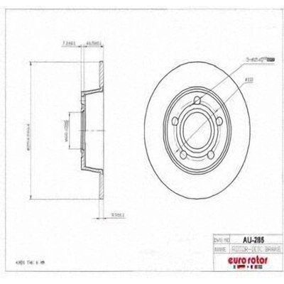 Rotor de frein à disque arrière par ULTRA - AU285 pa2