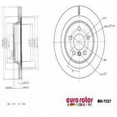 Rotor de frein � disque arri�re by ULTRA - BM7027 pa6