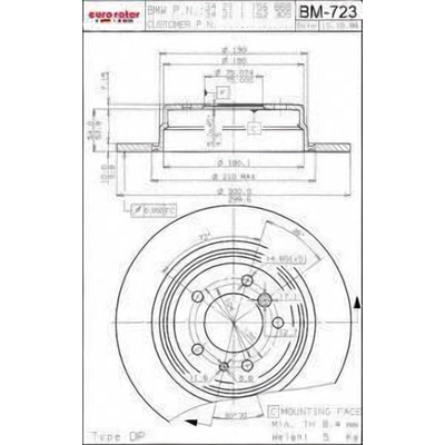 Rear Disc Brake Rotor by ULTRA - BM723 pa1