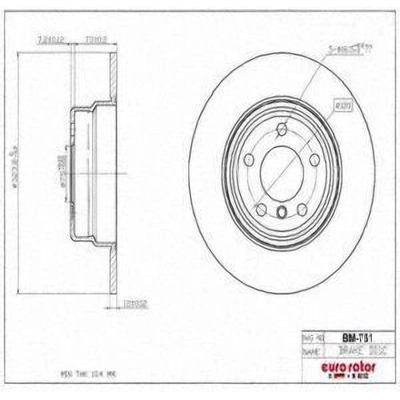 Rear Disc Brake Rotor by ULTRA - BM751 pa7