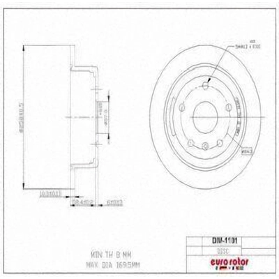 Rear Disc Brake Rotor by ULTRA - DW1101 pa2