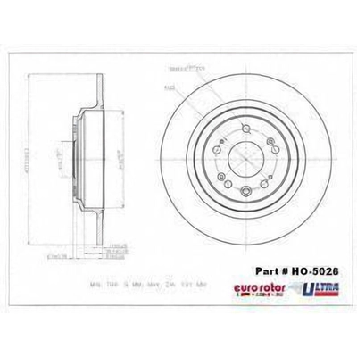 Rear Disc Brake Rotor by ULTRA - HO5026 pa1