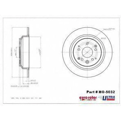 Rear Disc Brake Rotor by ULTRA - HO5032 pa1