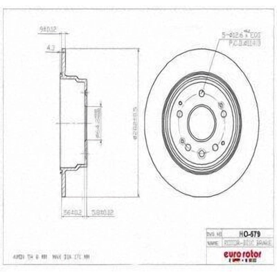 Rear Disc Brake Rotor by ULTRA - HO579 pa7