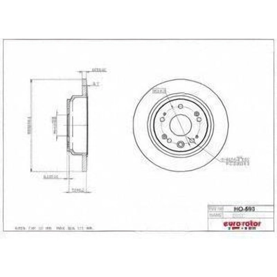 Rear Disc Brake Rotor by ULTRA - HO593 pa1