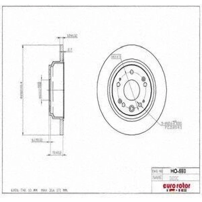 Rear Disc Brake Rotor by ULTRA - HO593 pa2