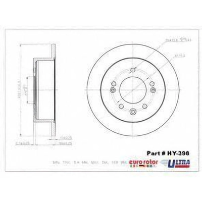 Rotor de frein � disque arri�re by ULTRA - HY398 pa1