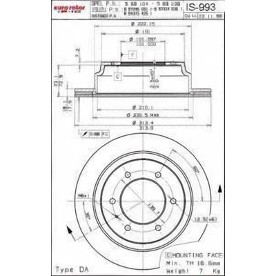 Rear Disc Brake Rotor by ULTRA - IS993 pa1