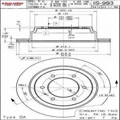 Rear Disc Brake Rotor by ULTRA - IS993 pa2