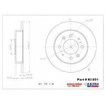 Rear Disc Brake Rotor by ULTRA - KI951 pa1