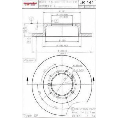 Rear Disc Brake Rotor by ULTRA - LR141 pa1