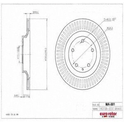 Rear Disc Brake Rotor by ULTRA - MA881 pa8