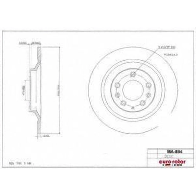 Rear Disc Brake Rotor by ULTRA - MA884 pa1