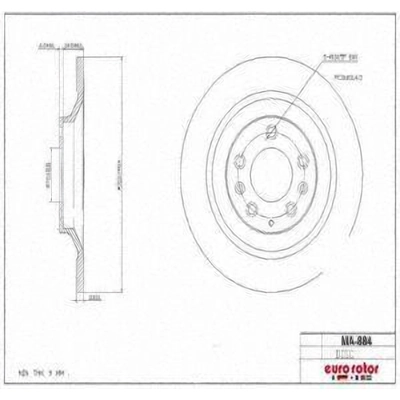 Rear Disc Brake Rotor by ULTRA - MA884 pa2