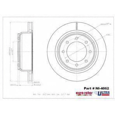 Rear Disc Brake Rotor by ULTRA - NI4062 pa1