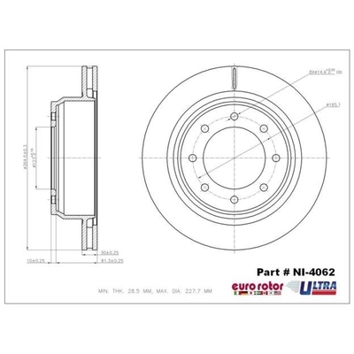 Rear Disc Brake Rotor by ULTRA - NI4062 pa2