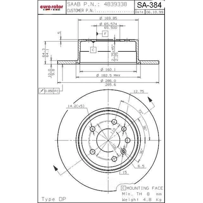 Rear Disc Brake Rotor by ULTRA - SA384 pa3