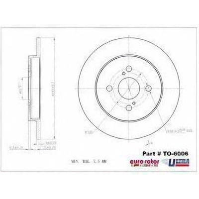 Rear Disc Brake Rotor by ULTRA - TO6006 pa6