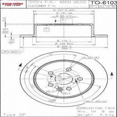 Rear Disc Brake Rotor by ULTRA - TO6103 pa8