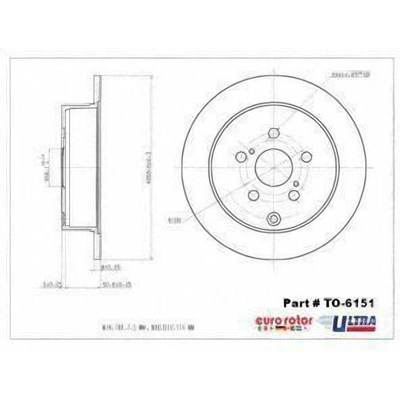 Rear Disc Brake Rotor by ULTRA - TO6151 pa1