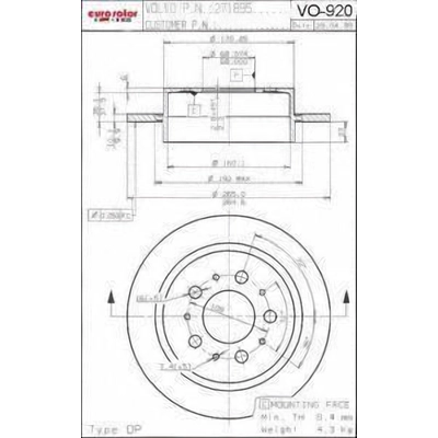 Rear Disc Brake Rotor by ULTRA - VO920 pa1