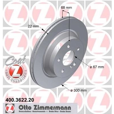 Rotor de frein à disque arrière (Pack of 2) by ZIMMERMANN - 400.3622.20 pa7