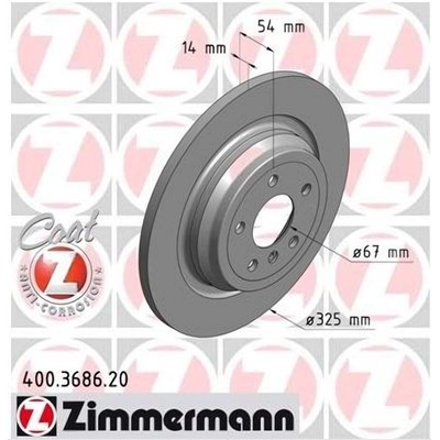 Rotor de frein � disque arri�re (Pack of 2) by ZIMMERMANN - 400.3686.20 pa2