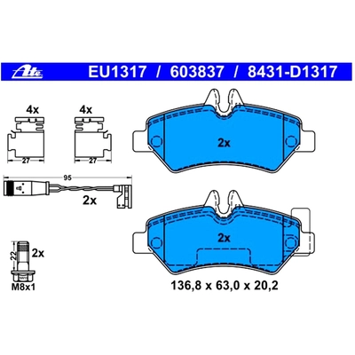 Rear Disc Pads by ATE - 603837 pa4