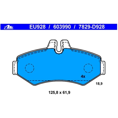 Rear Disc Pads by ATE - 603990 pa2