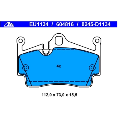 Rear Disc Pads by ATE - 604816 pa3