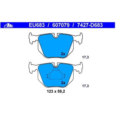 Rear Disc Pads by ATE - 607079 pa4