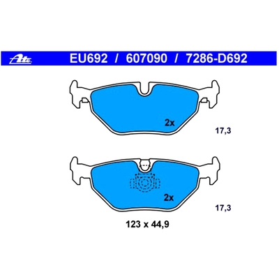 Rear Disc Pads by ATE - 607090 pa2