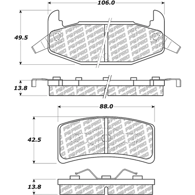 Rear Disc Pads by CENTRIC PARTS - 500.03770 pa2