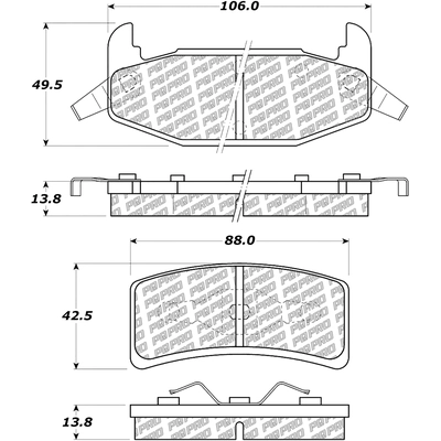 Rear Disc Pads by CENTRIC PARTS - 500.03770 pa7