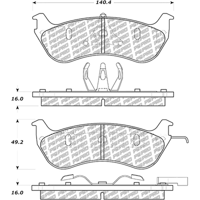 Rear Disc Pads by CENTRIC PARTS - 500.06740 pa5