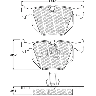 Rear Disc Pads by CENTRIC PARTS - 500.06830 pa3