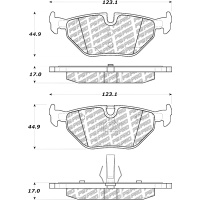 Rear Disc Pads by CENTRIC PARTS - 500.06920 pa9