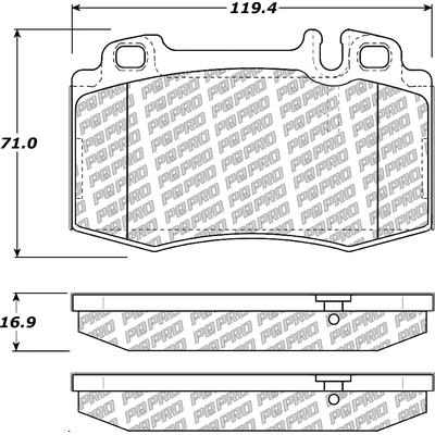 Rear Disc Pads by CENTRIC PARTS - 500.08471 pa4