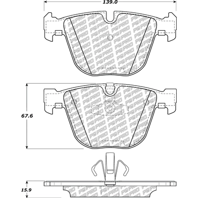 Rear Disc Pads by CENTRIC PARTS - 500.09191 pa3