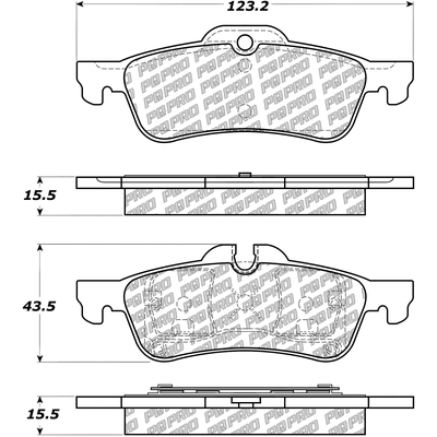 Rear Disc Pads by CENTRIC PARTS - 500.10600 pa2