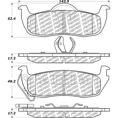 Rear Disc Pads by CENTRIC PARTS - 500.10870 pa3