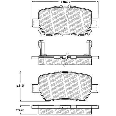 Rear Disc Pads by CENTRIC PARTS - 500.10900 pa4