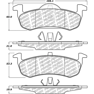 Rear Disc Pads by CENTRIC PARTS - 500.12790 pa1